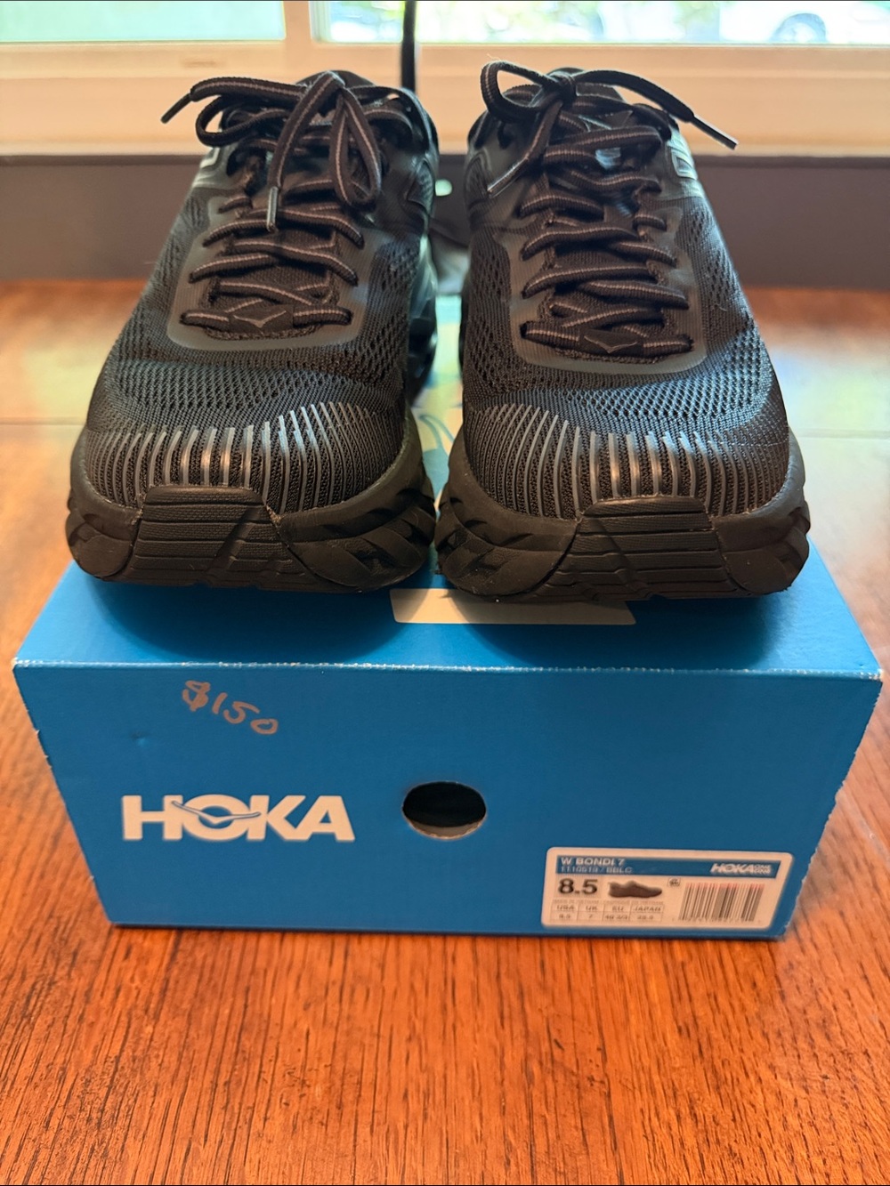 Hoka Black Women's Bondi 7 Athletic Walking/Running Shoes